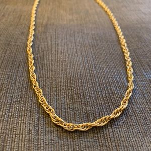 Vintage Napier twisted rope necklace gold